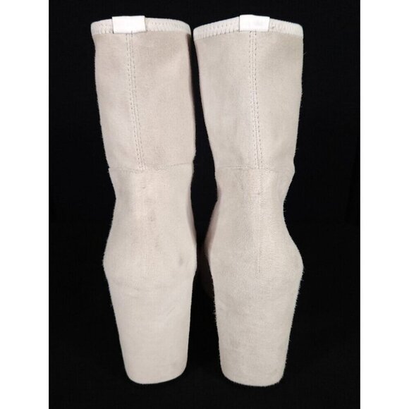 Random Identities Suede Boots Size 41 US 11 Womens White - Picture 5 of 13